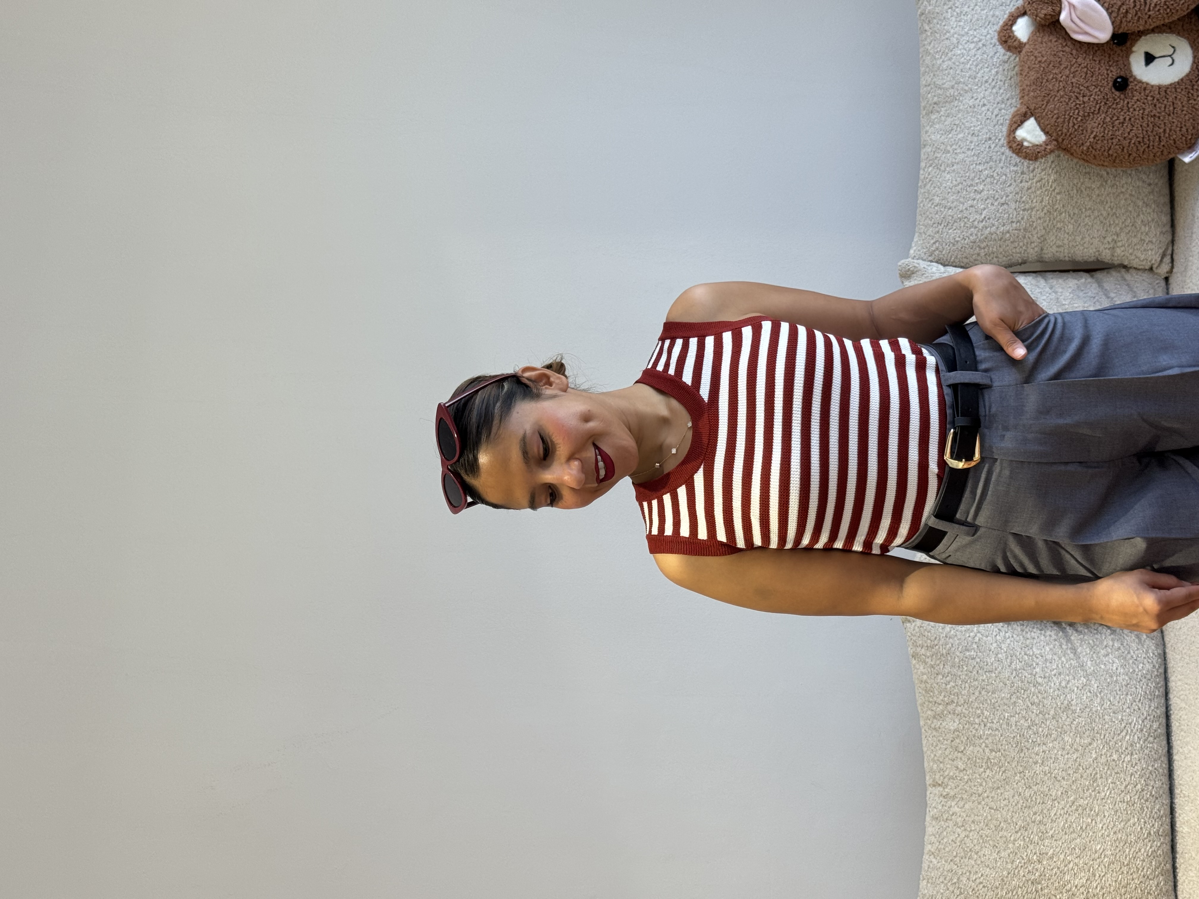 تاپ زنانه بافت راه راه
