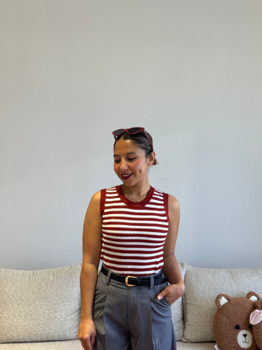 تاپ زنانه بافت راه راه